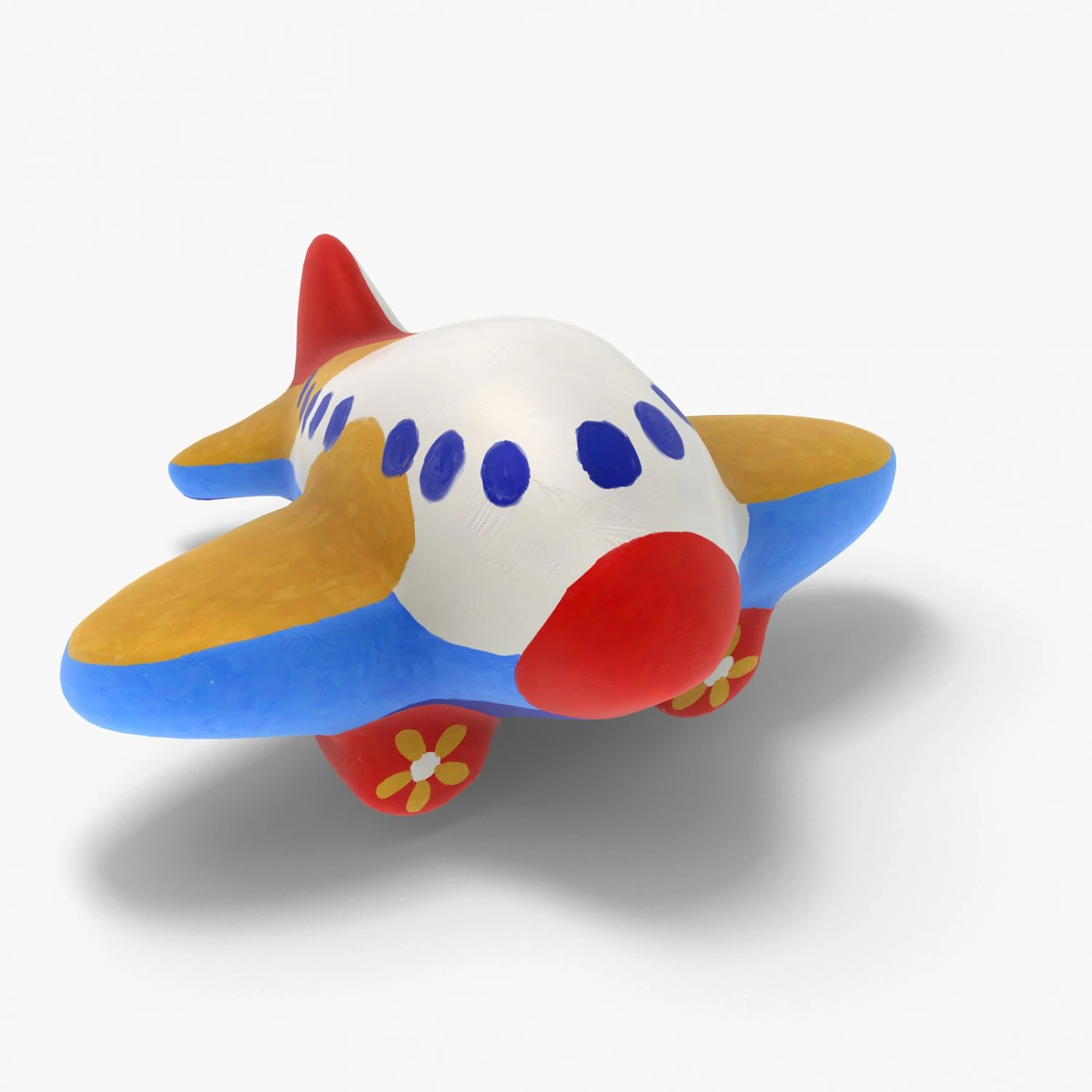 gypsum toy airplane 3D Model .c4d .max .obj .3ds .fbx .stl .blend