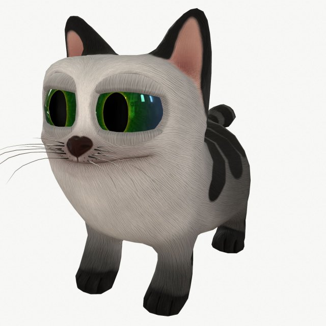 cartoon cat Model 3D .c4d .max .obj .3ds .fbx .stl .blend 