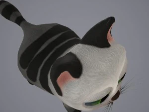 Cartoon-Katze 3D Modell