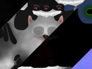 Cartoon-Katze 3D Modell