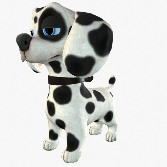 cartoon dog 3D 모델 .c4d .max .obj .3ds .fbx .stl .blend 