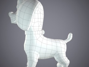 cartoon dog 3D 모델