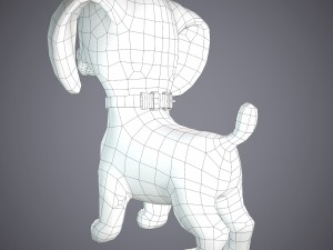 cartoon dog 3D 모델