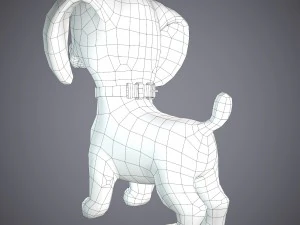 cartoon dog 3D Model