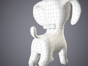 cartoon dog 3D 모델