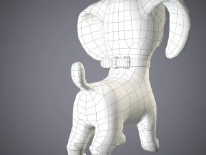cartoon dog 3D Model