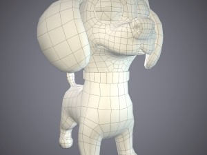 cartoon dog 3D 모델