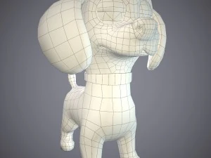 cartoon dog 3D Model