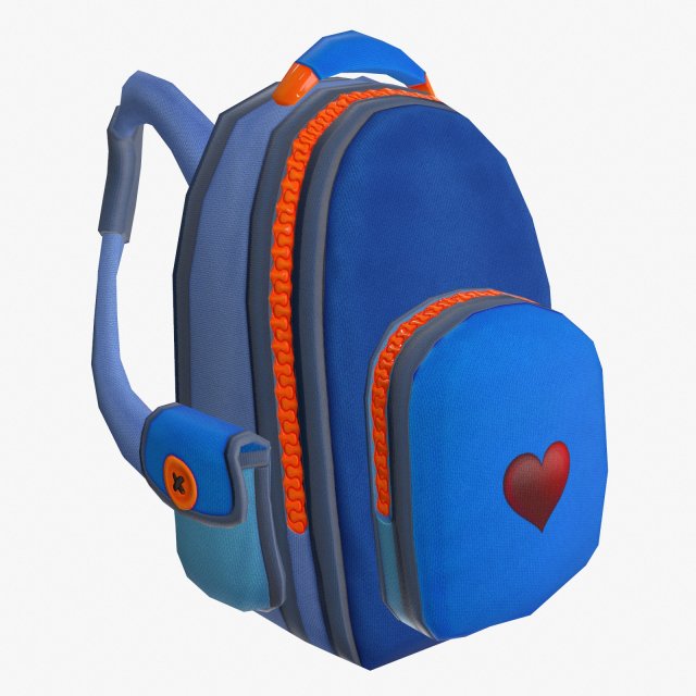 backpack 3D Model .c4d .max .obj .3ds .fbx .stl .blend 