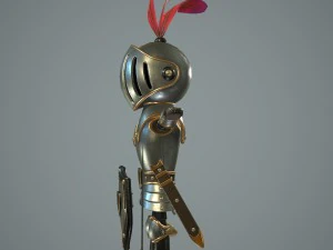 cartoon knight 3D Model