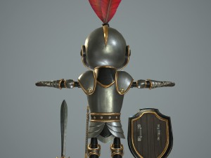 cartoon knight Modèle 3D