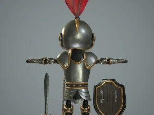 cartoon knight 3D Model