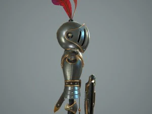 cartoon knight 3D Model