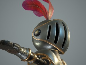 cartoon knight Modèle 3D