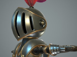 cartoon knight Modèle 3D