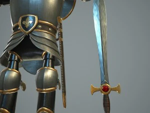 cartoon knight 3D Model