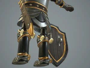 cartoon knight 3D Model