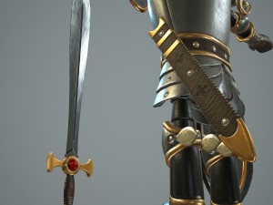 cartoon knight Modèle 3D