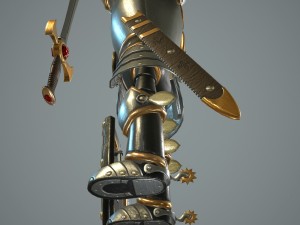 cartoon knight Modèle 3D
