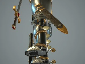cartoon knight 3D Model