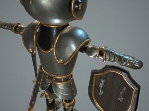 cartoon knight Modèle 3D