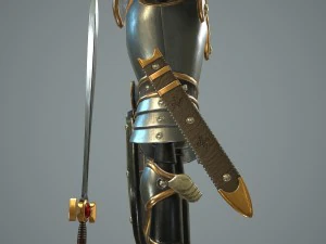 cartoon knight 3D Model