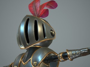 cartoon knight Modèle 3D