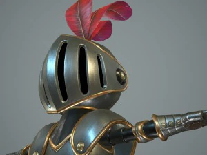 cartoon knight 3D Model