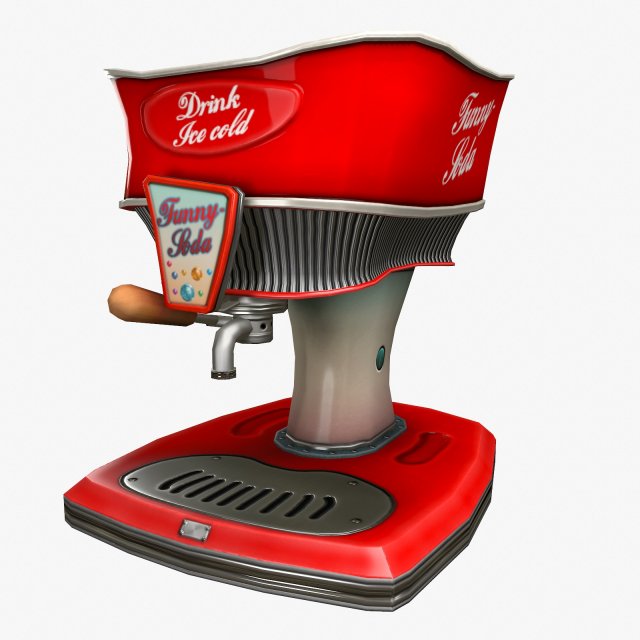 cartoon cola dispenser Modelo 3D .c4d .max .obj .3ds .fbx .stl .blend 
