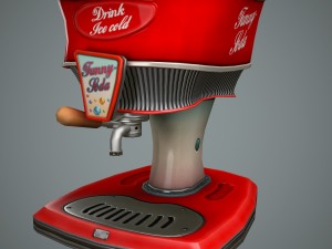 cartoon cola dispenser Modelo 3D