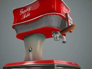 cartoon cola dispenser Modelo 3D