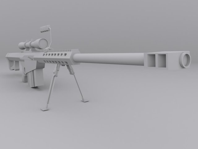 barrett m82 3D 모델 .c4d .max .obj .3ds .fbx .stl .blend 