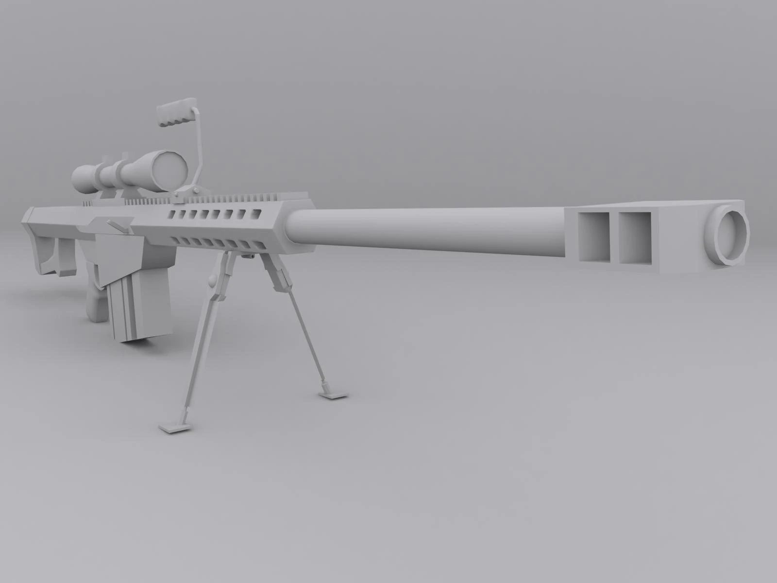 barrett m82 3D Model .c4d .max .obj .3ds .fbx .stl .blend 
