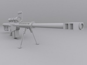 barrett m82 3D मॉडल