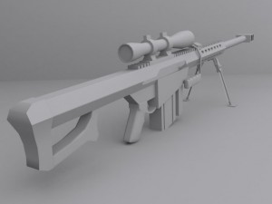 barrett m82 3D 모델