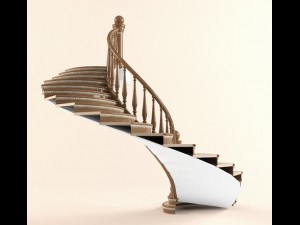 classic spiral stair 3D 模型