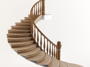 classic spiral stair 3D 模型