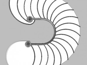 classic spiral stair 3D 模型