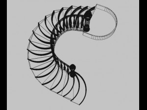 classic spiral stair 3D 模型