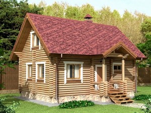 log house 5600 x 8200mm Modello 3D