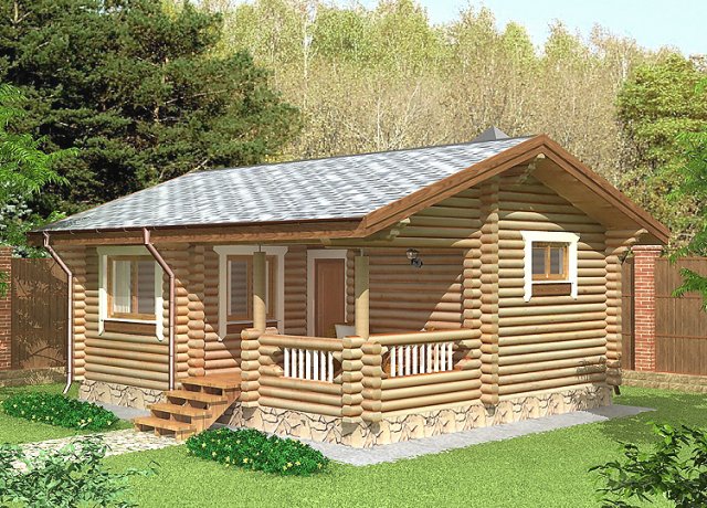 log house 6600 x 7800mm 3D 模型 .c4d .max .obj .3ds .fbx .stl .blend 