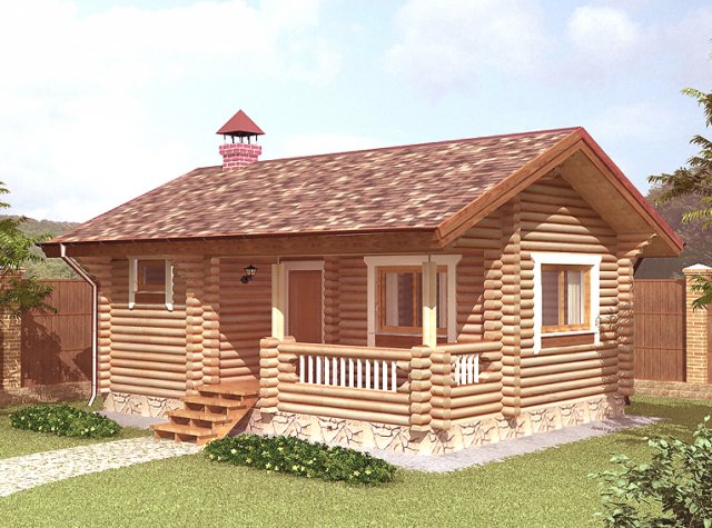 log house 5600 x 7600mm 3Dモデル .c4d .max .obj .3ds .fbx .stl .blend 