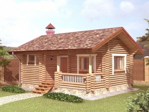 log house 5600 x 7600mm Modello 3D