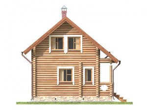 log house 5700 x 7000m Modello 3D