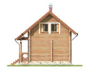 log house 5700 x 7000m Modello 3D