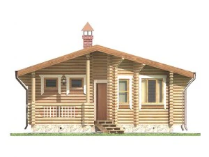 log house 7600 x 7600mm 3D Model
