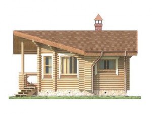 log house 7600 x 7600mm Modello 3D