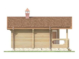 log house 7600 x 7600mm 3D Model