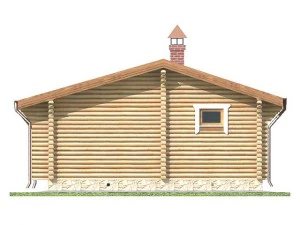 log house 7600 x 7600mm 3D Model