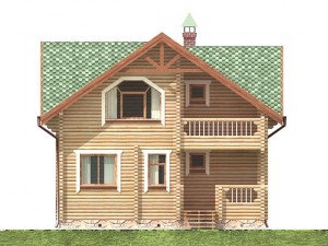 log house 8800 x 6800m 3D 模型